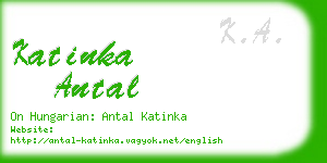 katinka antal business card